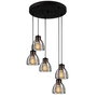 Opviq Kemah - N-1237 Lámpara de Araña Industrial Negra
